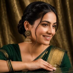 Royal Antique Gold Pearl Jhumka Earrings
